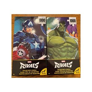 NEW Set of 2 Novelty Marvel Rivals Jigsaw Puzzle 1000 piece Hulk Captain America